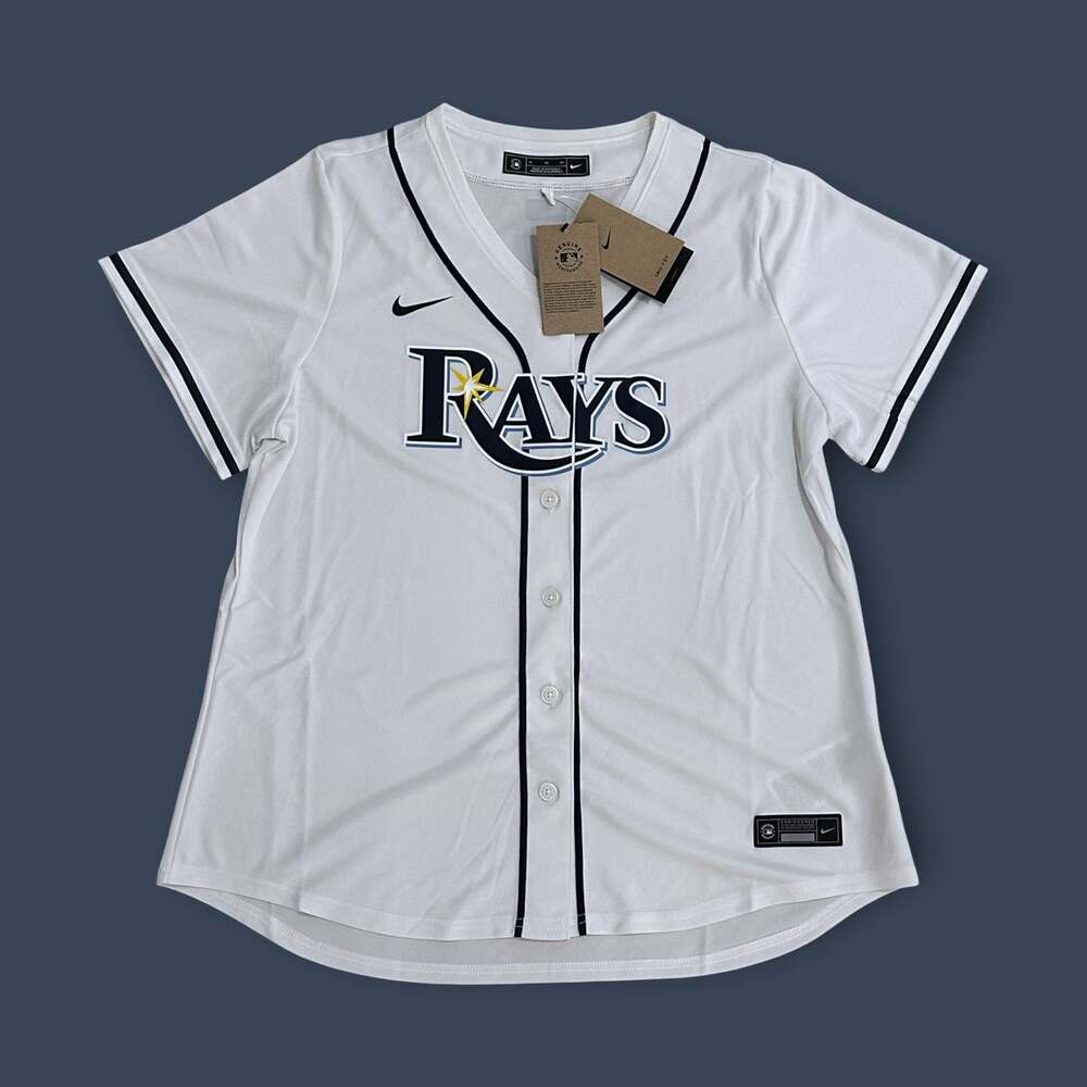 Nike Tampa Bay Rays MLB Replica Baseball Jersey White Women XL